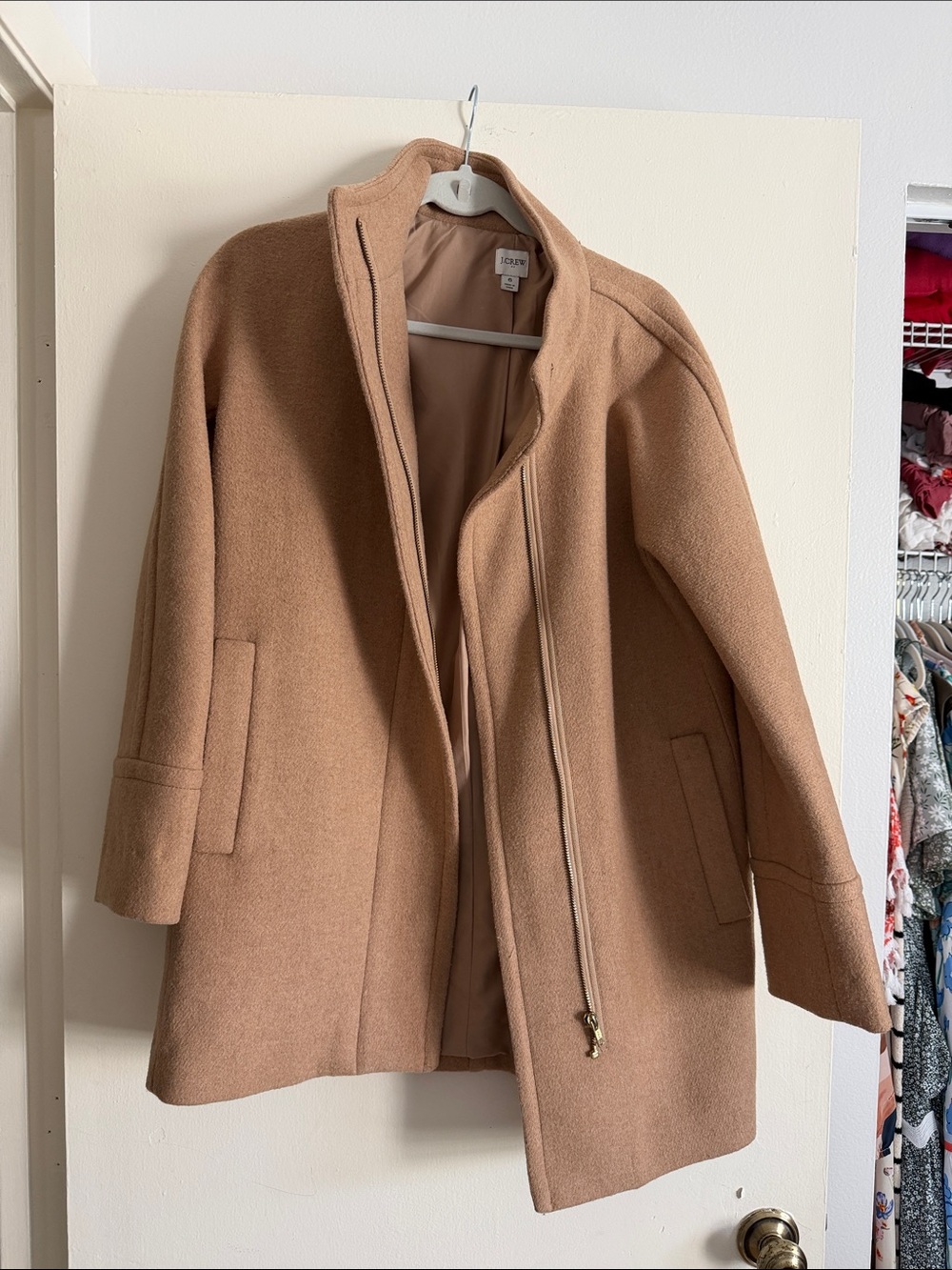 J. Crew Camel Wool-Blend coat - Picture 3 of 9